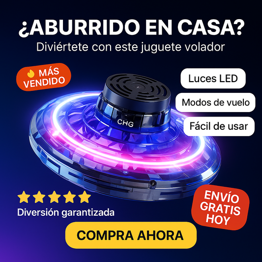MegaSpin LED™ — Vuelo 360°, diversión garantizada